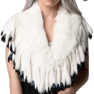 NWT rabbit fur wrap